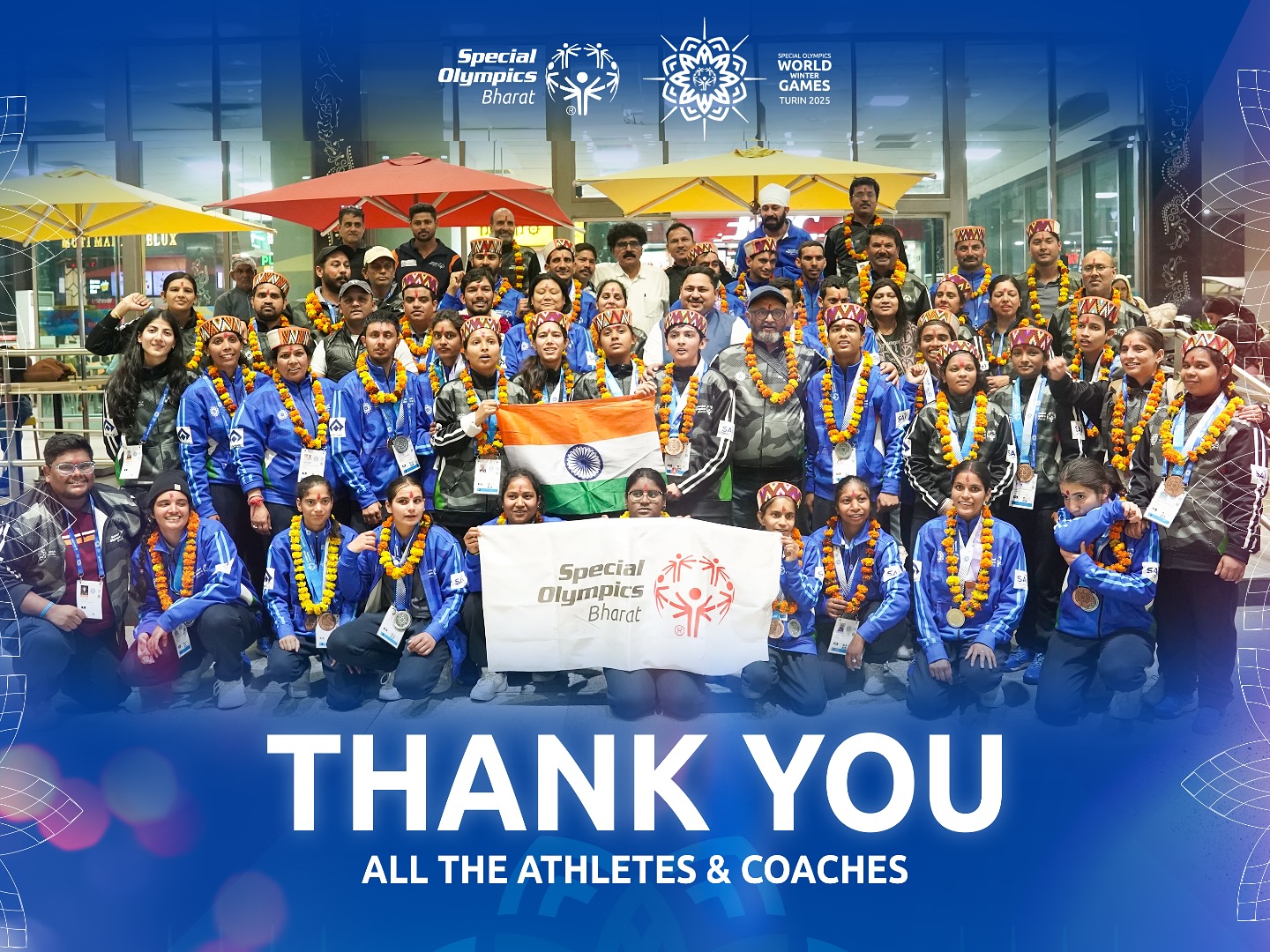 Special Olympics Bharat banner with Sahyog team